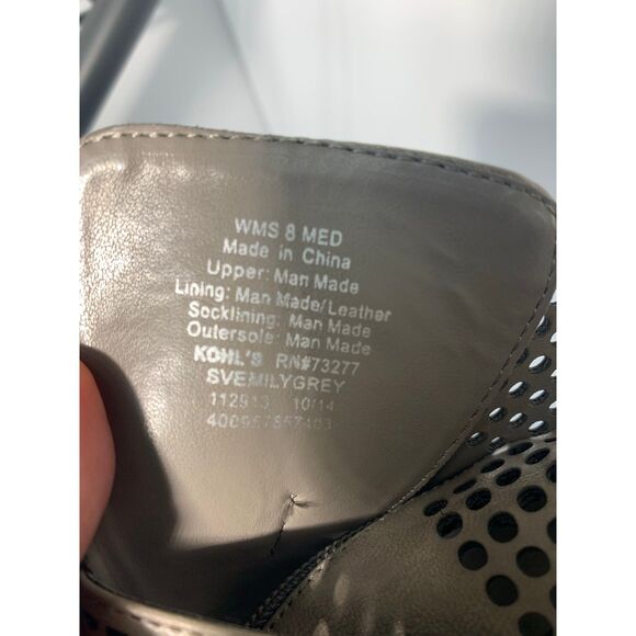 Vera Wang Ankle Boot Royce Peep Toe Bootie Stiletto Platform Taupe Sz 8 - Picture 5 of 8